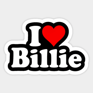 I LOVE HEART BILLIE Sticker